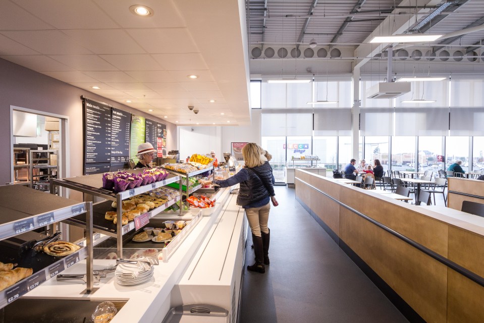 Cafe in a Sainsbury's supermarket.