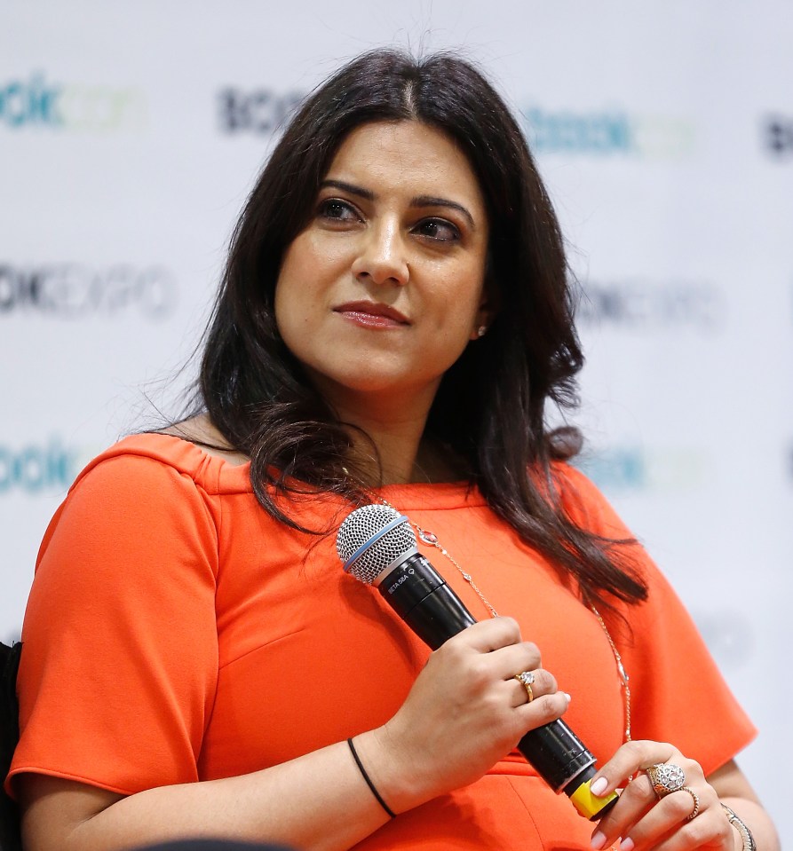 Reshma Saujani speaking at a panel.