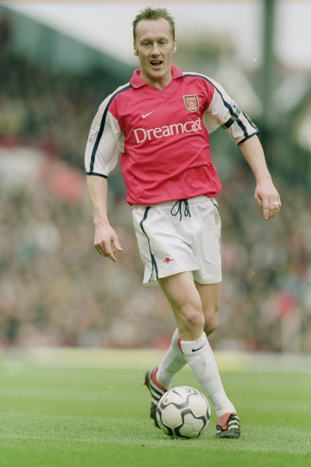 Lee Dixon of Arsenal in action.