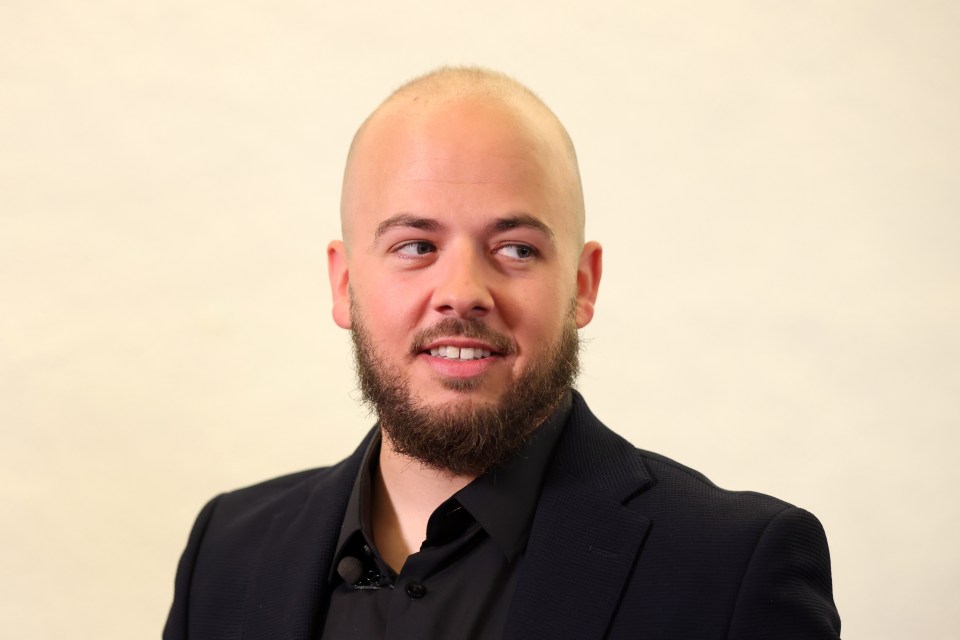 Luca Brecel of Belgium at the Halo World Snooker Championship 2025 media day.