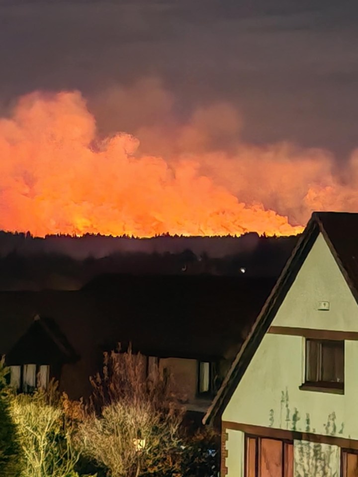 Large wildfire in Cumbernauld, Lanarkshire.