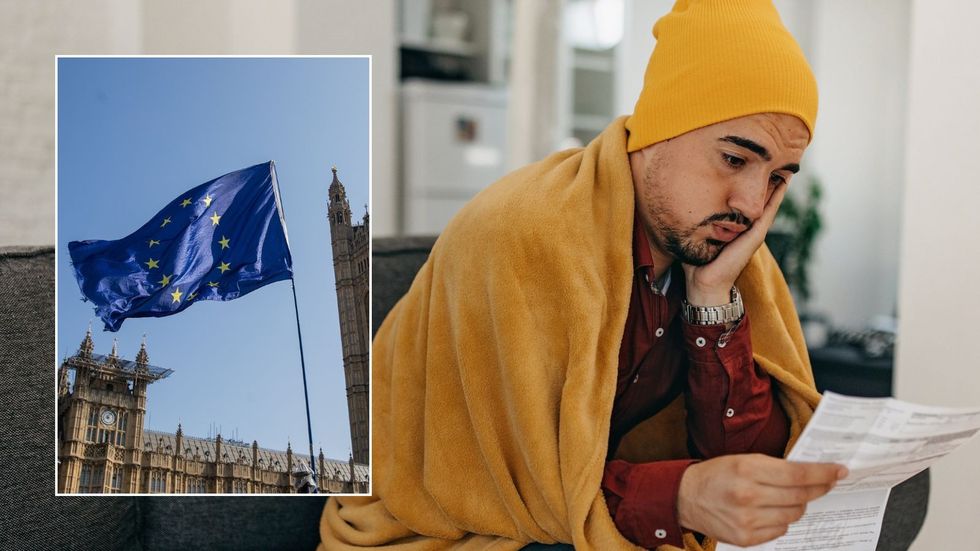 Man looking worried at at bill