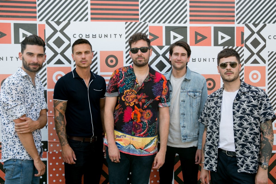 Photo of You Me at Six band members at Finsbury Park.
