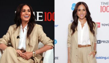 Meghan Markle wears Ralph Lauren for the 2025 TIME100 Summit in New York City.