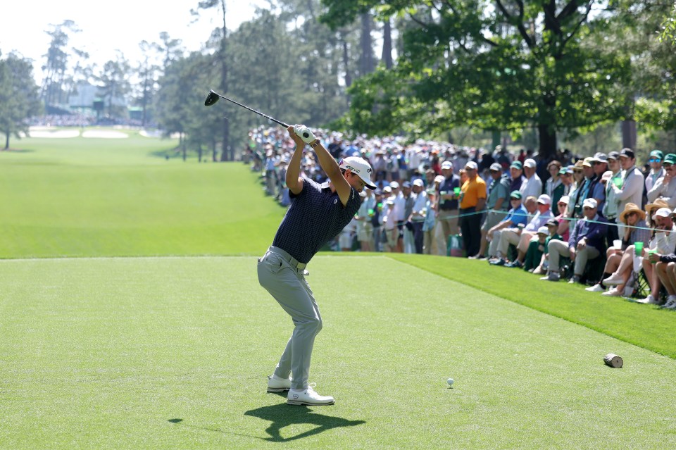 Fans are forced to stand behind the ropes and stay off the grass at Augusta