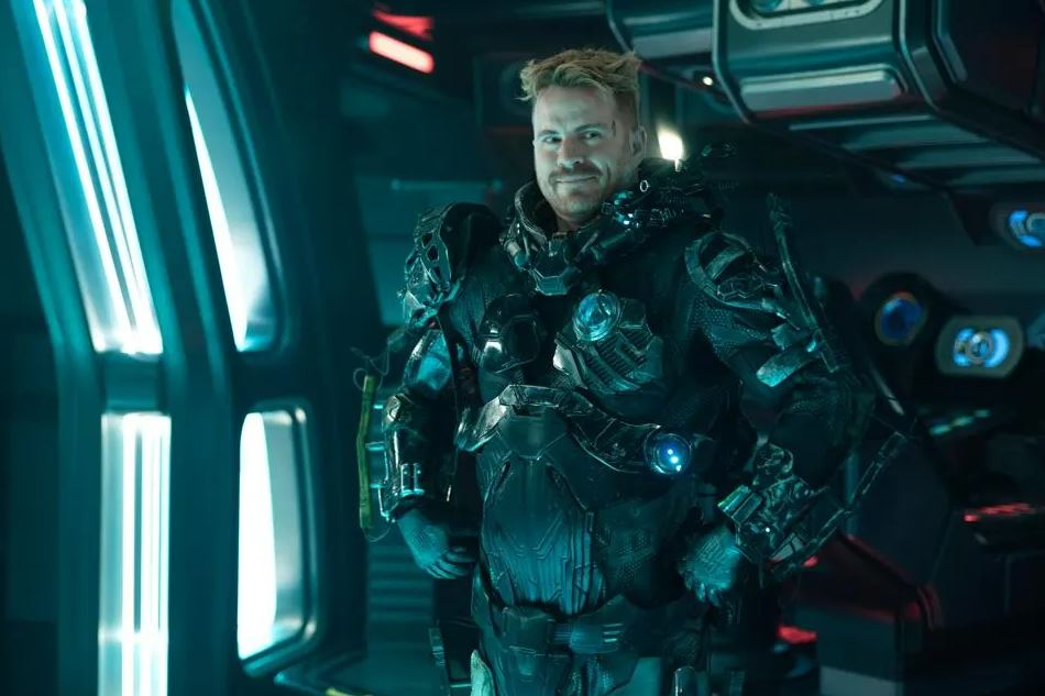Man in futuristic armor.