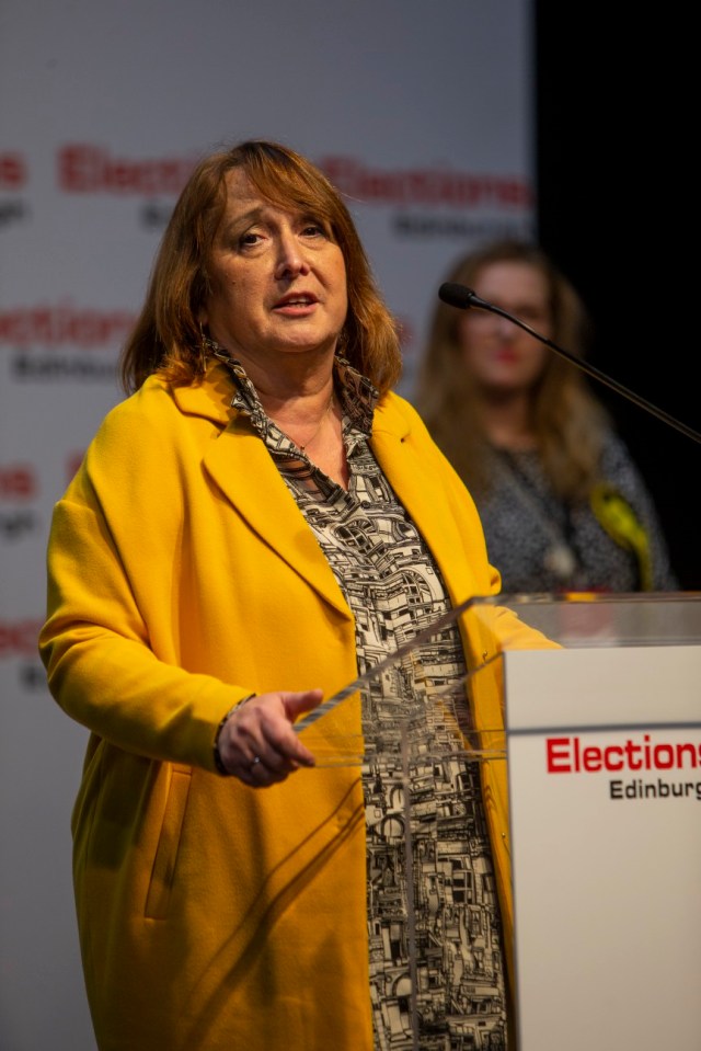 Christine Jardine wins Edinburgh West for the Lib Dems. Edinburgh's UK Parliamentary General Election count at the Royal Highland Centre on 12 December, 2019.