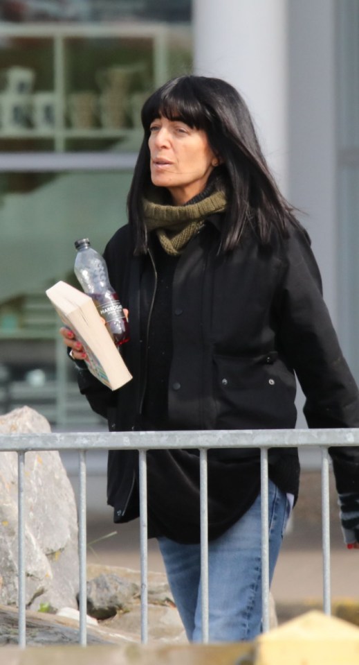 Claudia Winkleman arrives at Invereness airport ahead of filming the new season of Traitors which is filmed at Ardross Castle.The man in the photo arrived to collect her from the airport...pic Peter Jolly