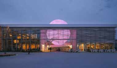 luminous sphere emerges from layered netherlands pavilion at expo 2025 osaka