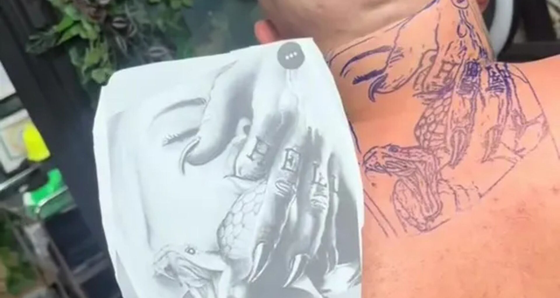 ‘Good thing he can’t see it’ people say as tattoo artist shows off inking with a detail that’s left everyone in stitches