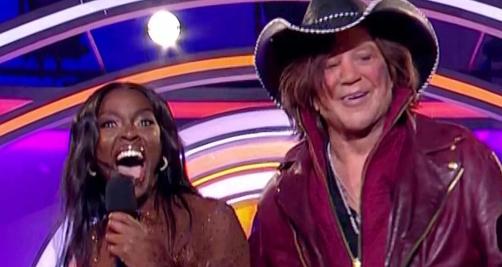 AJ Odudu tells Mickey Rourke ‘stop looking at me’ after he ogled her during CBB launch as fans demand actor is AXED