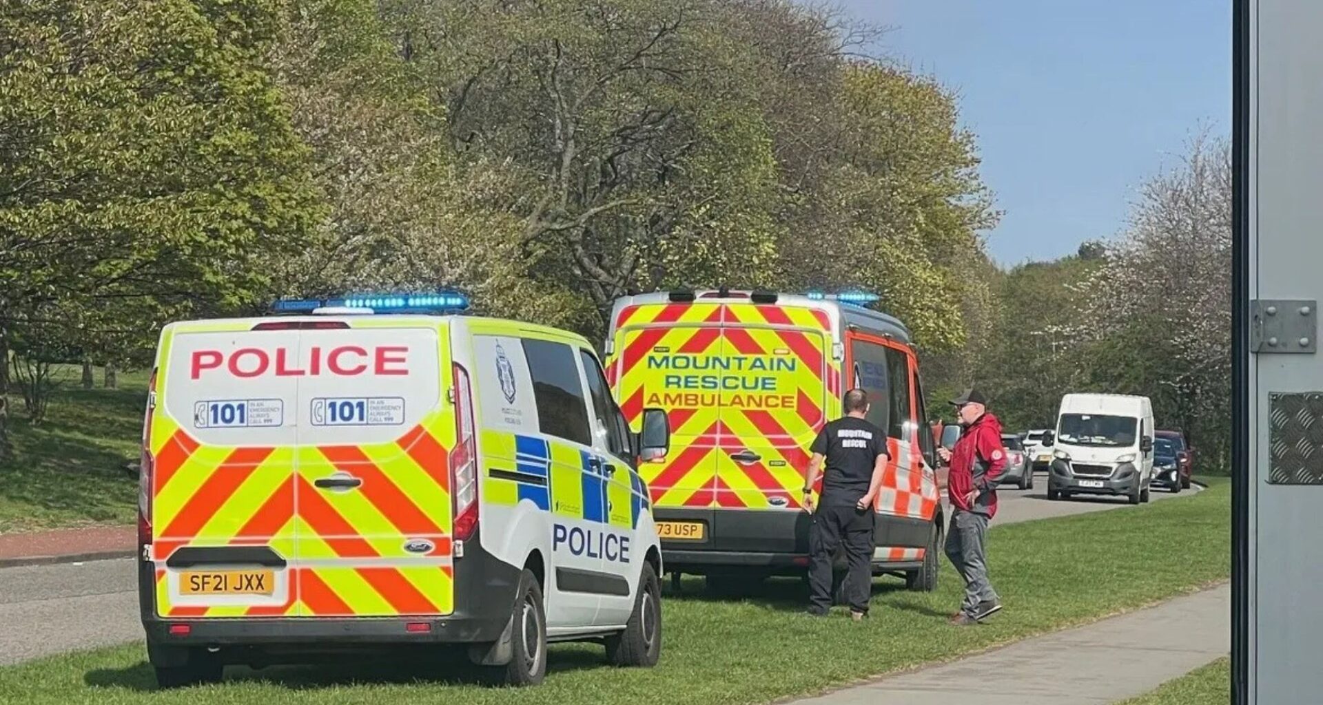 Police launch large rescue mission after incident at Scots tourist landmark