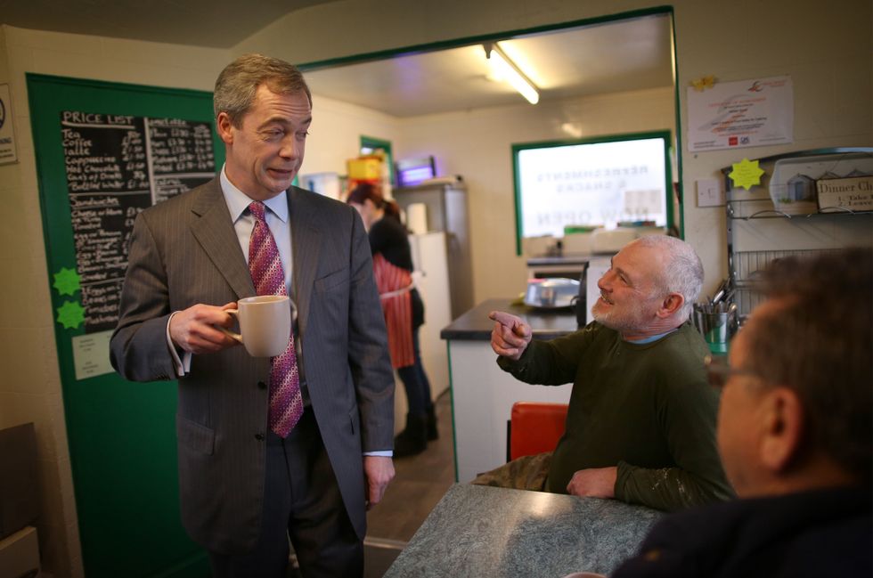 Nigel Farage visiting Canvey ahead of the 2015 General Election