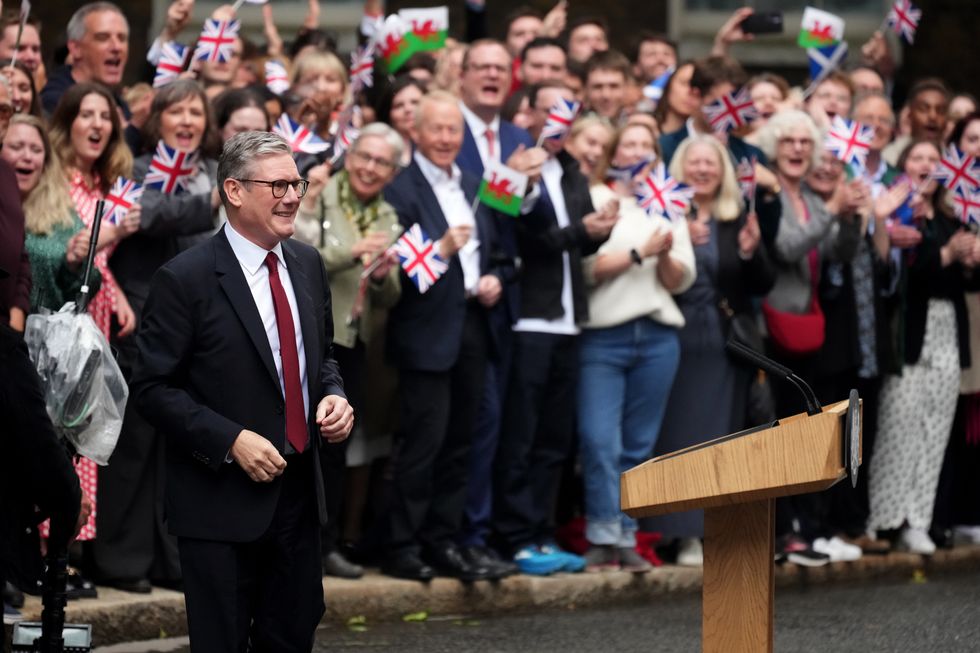 No England flags were on show when Sir Keir Starmer entered No10