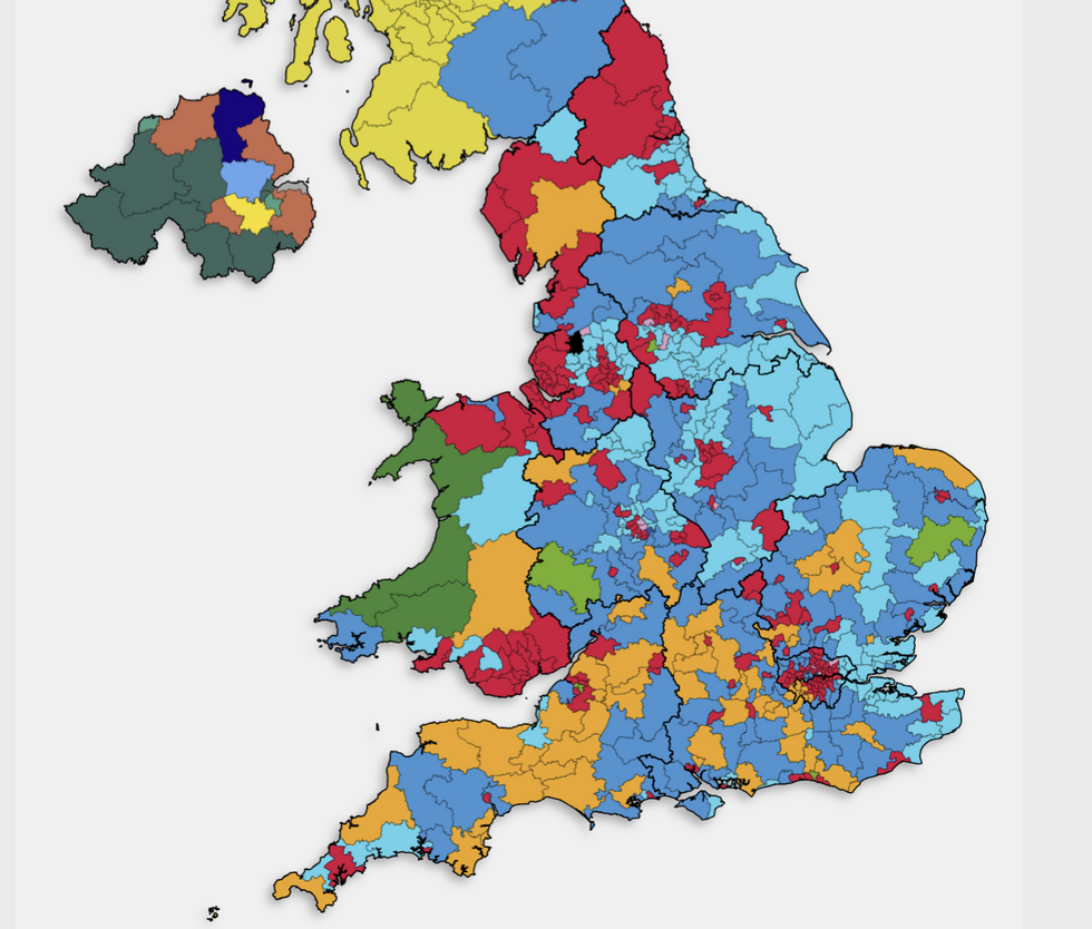Nowcast's forecast gains for Reform UK based on current polling