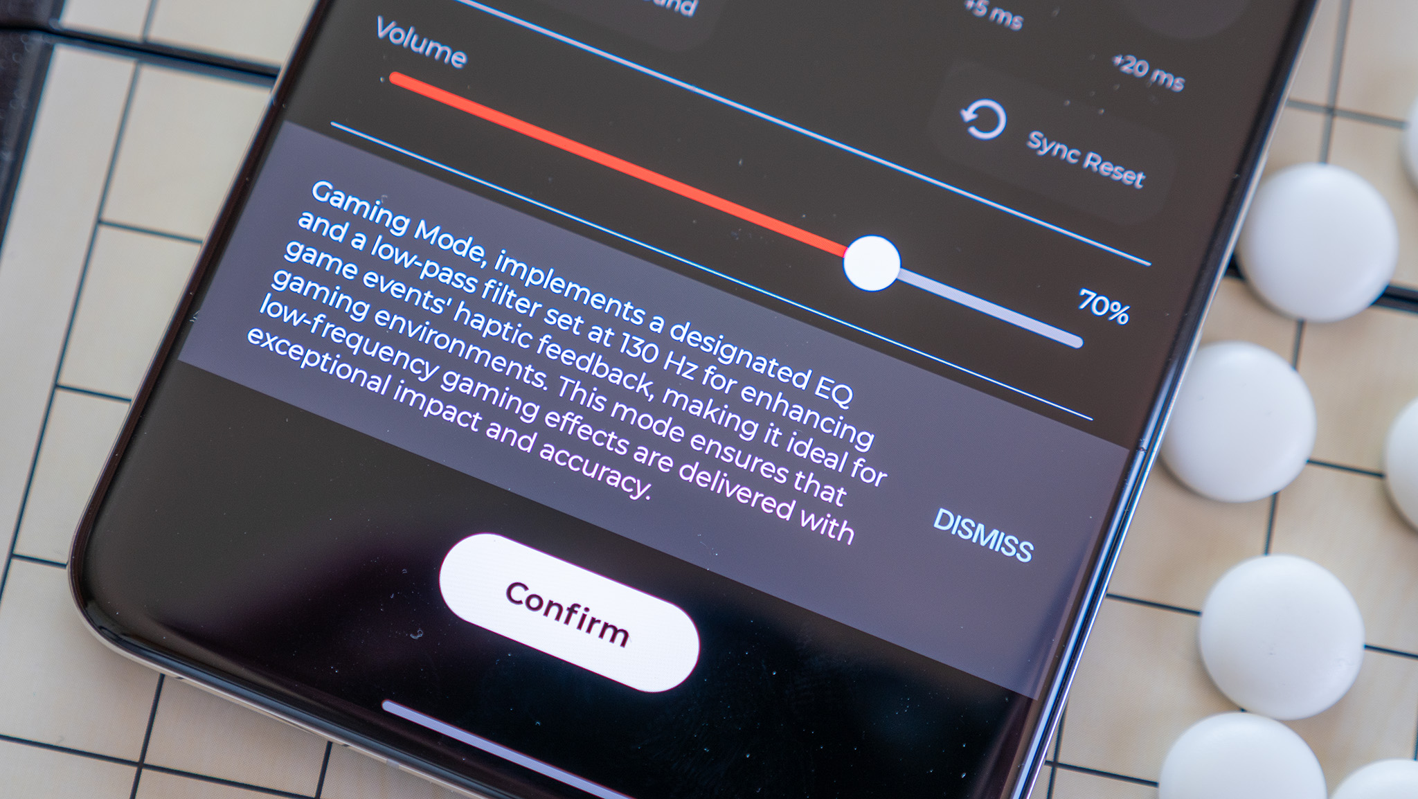 Changing the latency mode on a Woojer Haptic Vest 3
