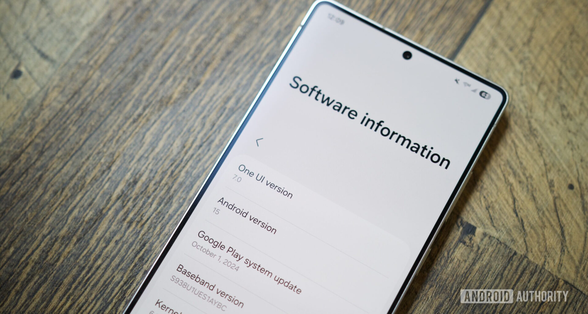 One UI 7 software information page.