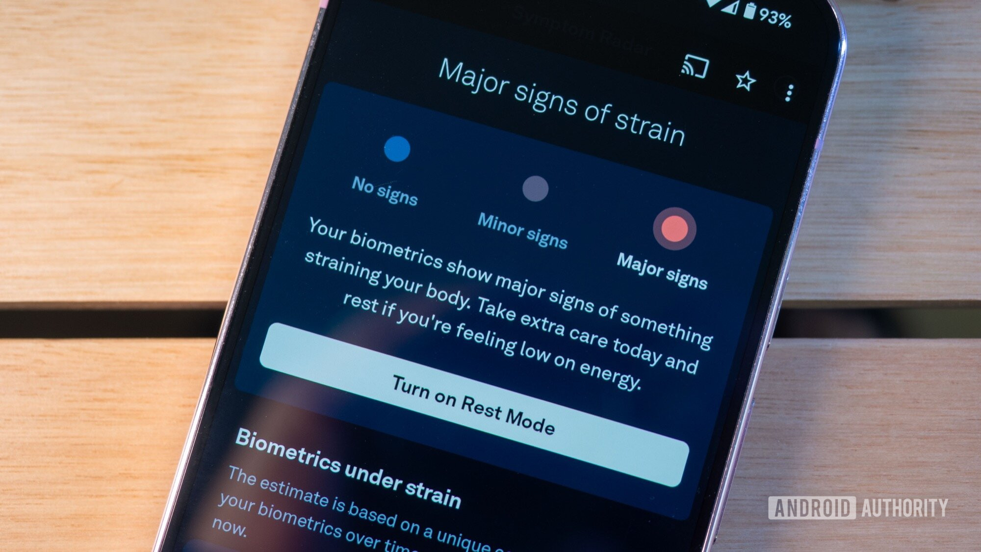 oura app sick major signs of strain