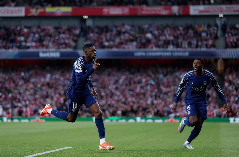 Dembele's goal has boosted PSG's chances of winning the tie ahead of the second leg