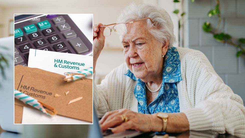 Pensioner looking at taxes and HMRC letter