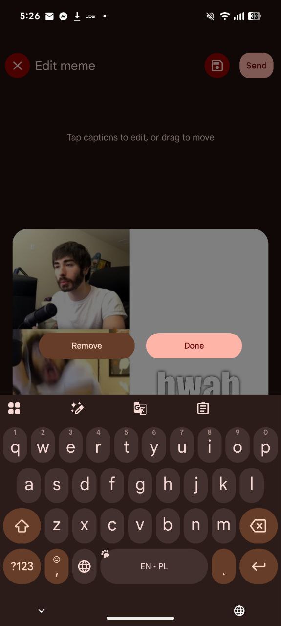 Gboard meme generation 8