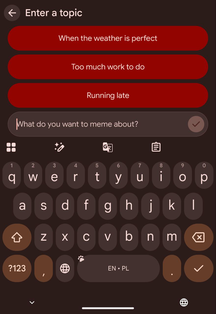Gboard meme generation 1