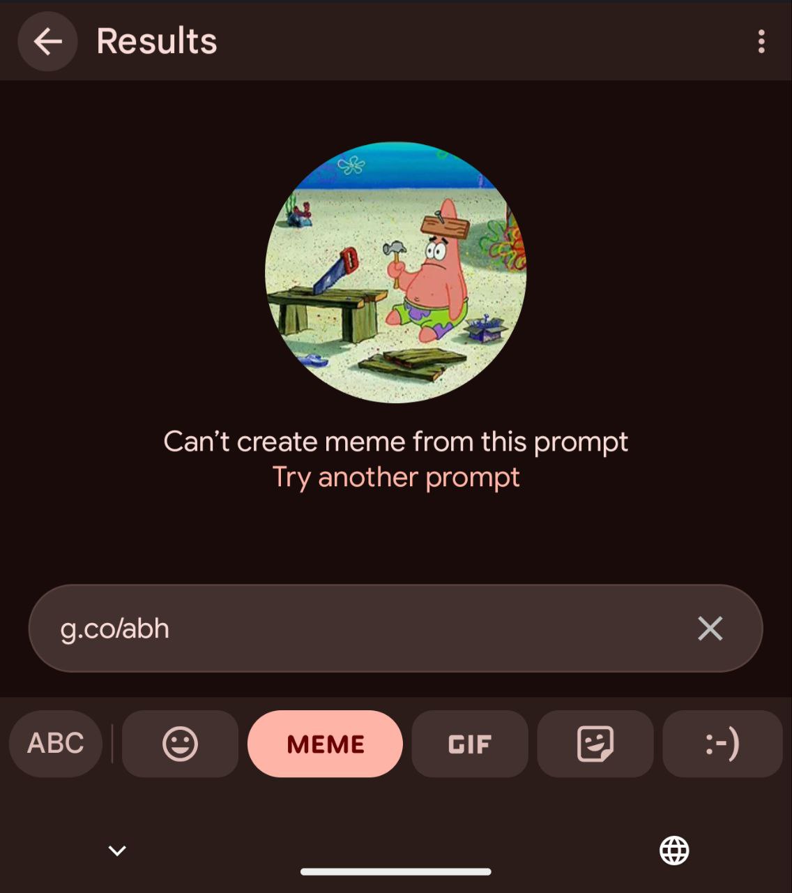 Gboard meme generation 6