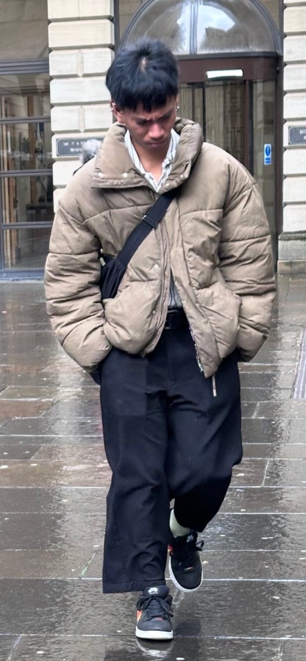 Photo of Dave Angelo Valdez outside Edinburgh Sheriff Court.