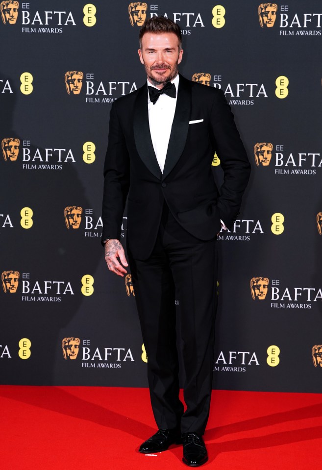 David Beckham at the BAFTAs.