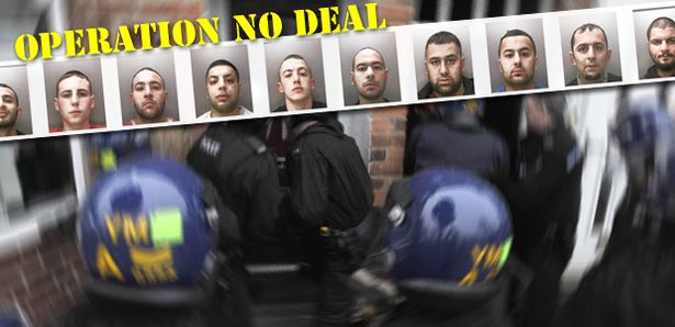 Police raid during Operation No Deal, which led to the arrests of several drug dealers