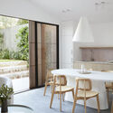 Pool House / buck&simple - Interior Photography, Dining room, Wood, Table, Chair, Lighting