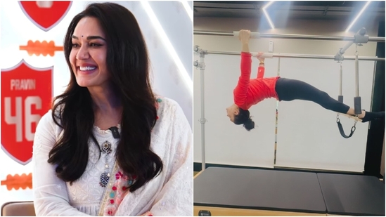 “A strong spine is a base for both good health and character," wrote Preity Zinta.(Instagram/ Preity Zinta)