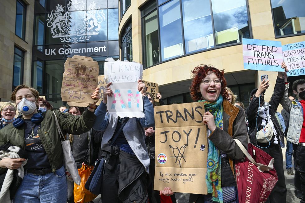 Protesters in Edinburgh