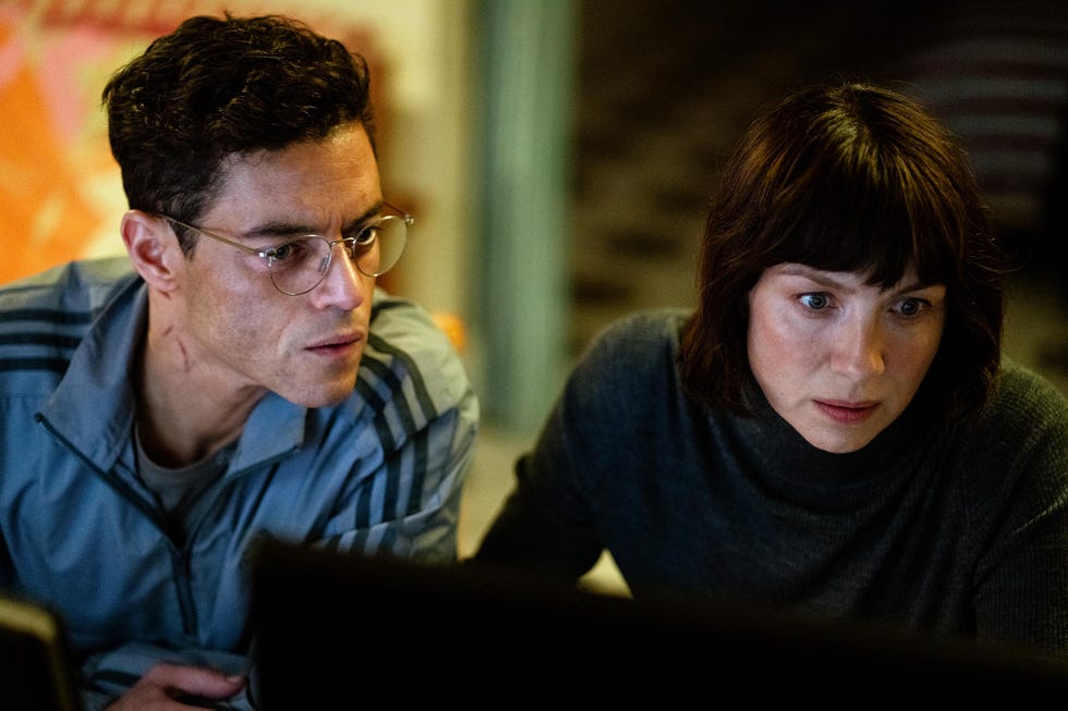 rami malek and caitriona balfe in the amateur
