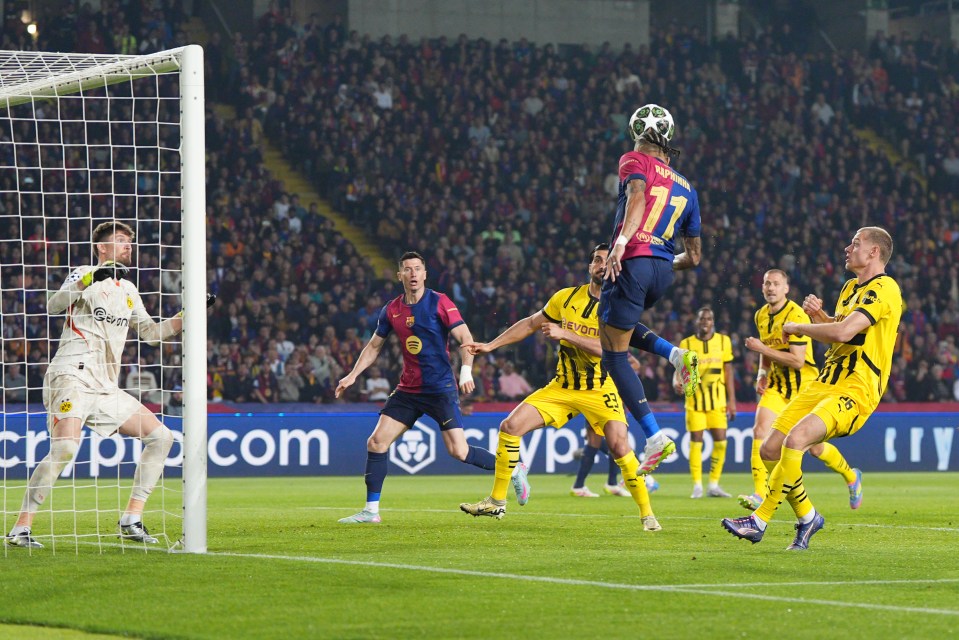 Raphinha assisted Lewandowski in the 48th minute as he found him with a header