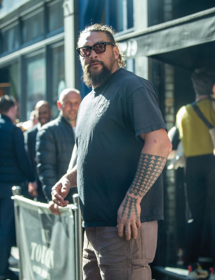Jason Momoa in London.
