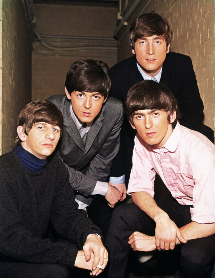 Portrait of the Beatles: Ringo Starr, Paul McCartney, John Lennon, and George Harrison.