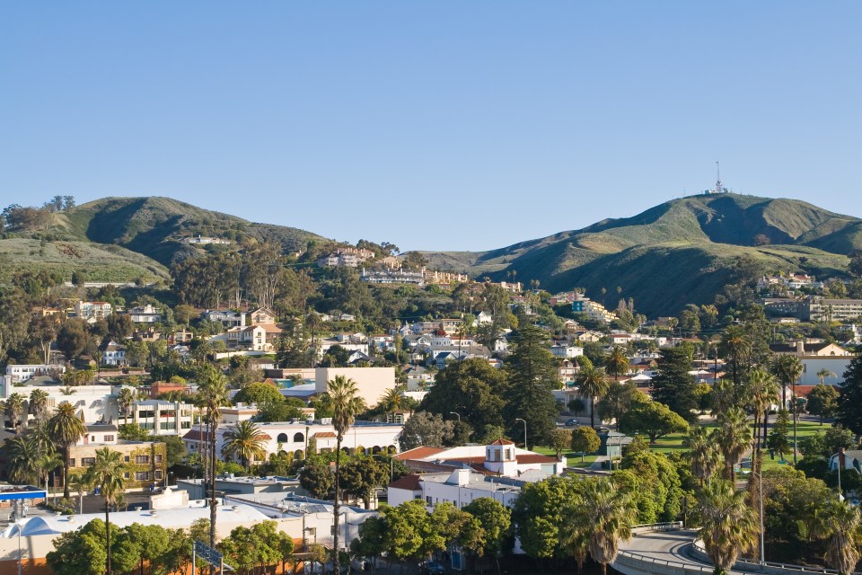 Ventura, California hillside residential area.