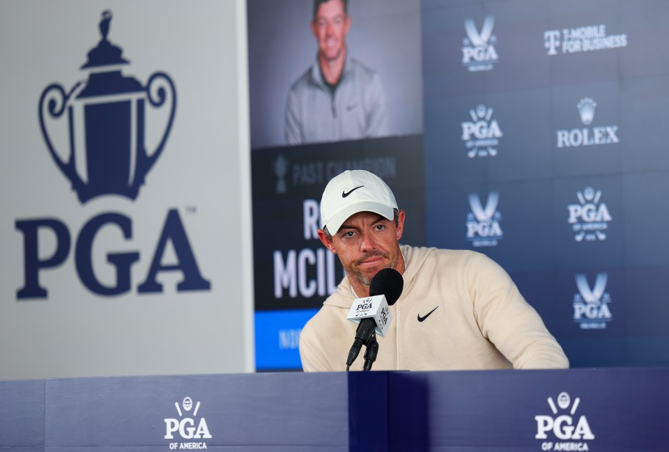Rory McIlroy at a PGA press conference.