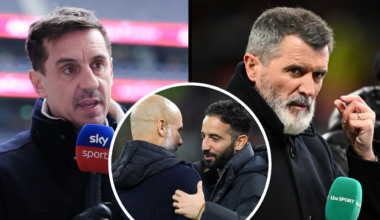 Gary Neville and Roy Keane both predict same outcome from Man Utd vs Man City, completely disagree on exact scoreline