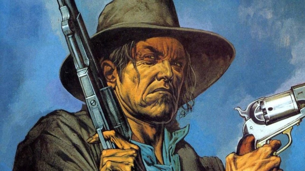 Saint of Killers holding two guns