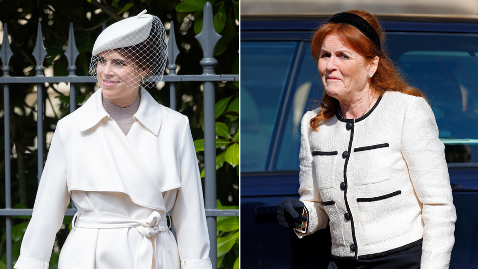 Sarah Ferguson (right) and Princess Eugenie (left)