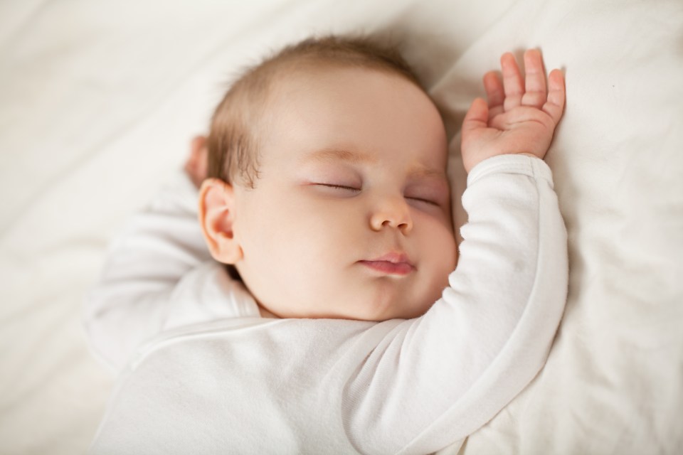 Sleeping newborn baby.