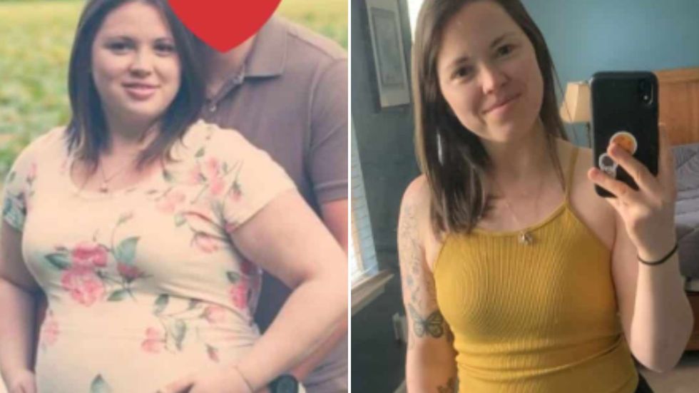 Slimmer showing weight loss transformation