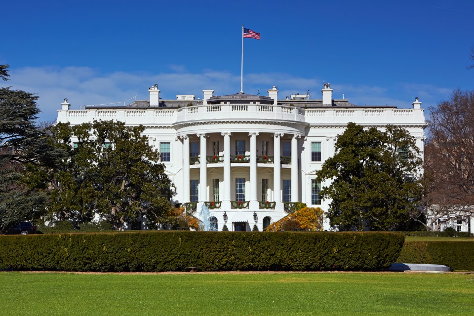 The White House at Christmas.