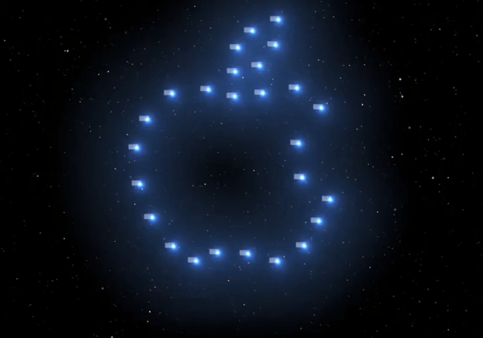 Illustration of a space-based advertisement.