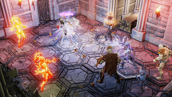 Screenshot of a fantasy battle scene in a video game.