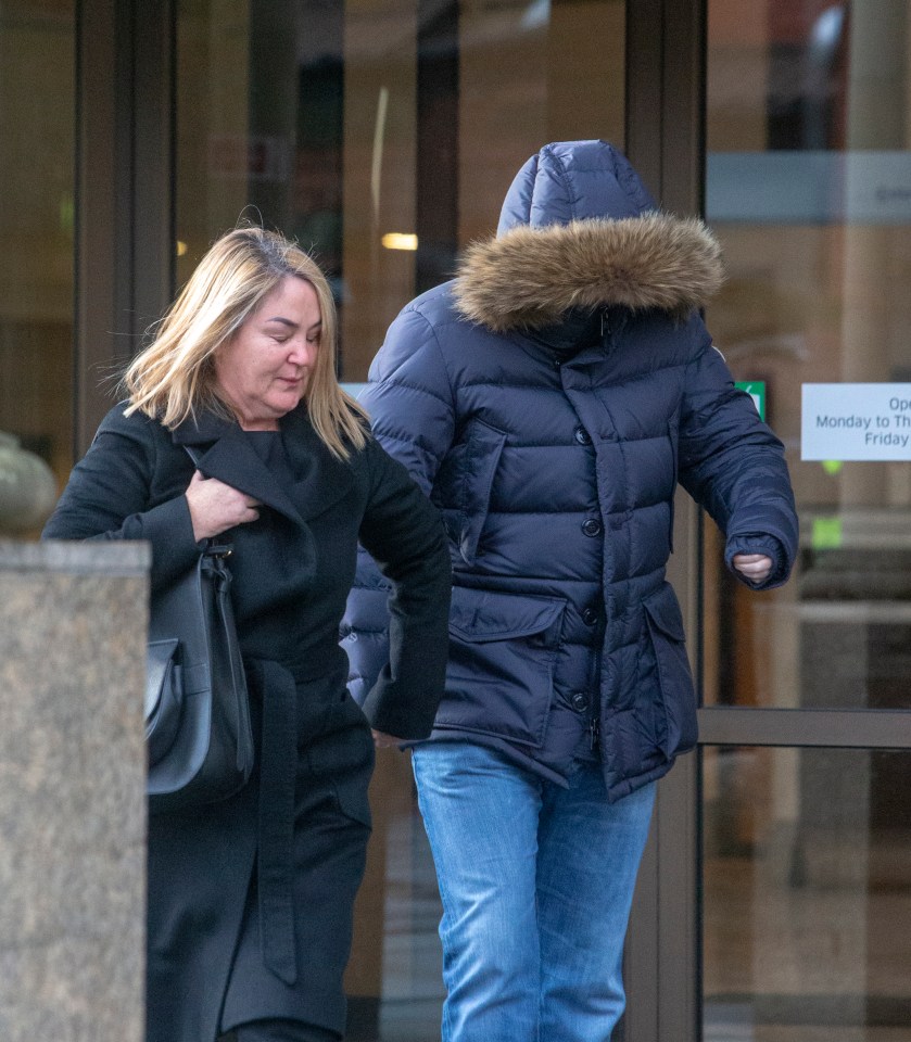 Steven and Annette Daniel leaving Glasgow High Court.