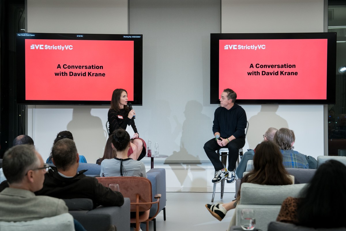 StrictlyVC, Connie Loizos and David Krane onstage