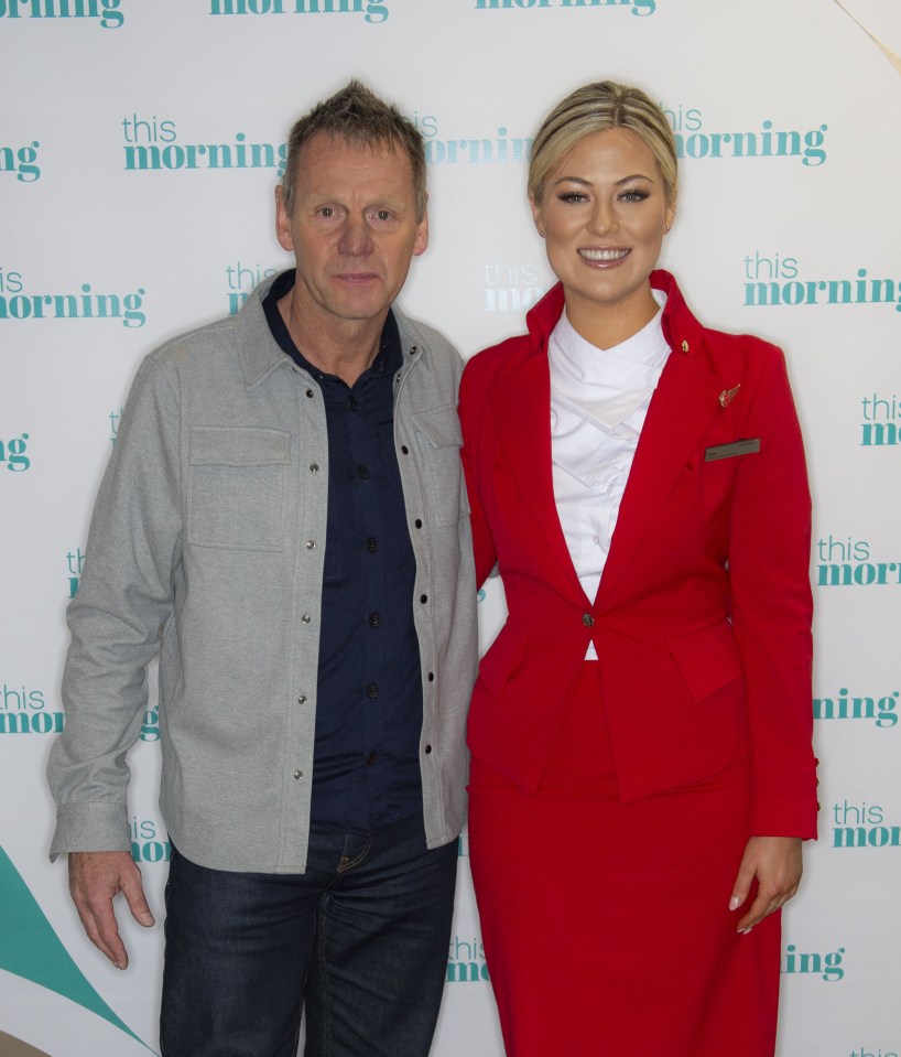 Stuart Pearce and Zoe Anderson on the set of This Morning.